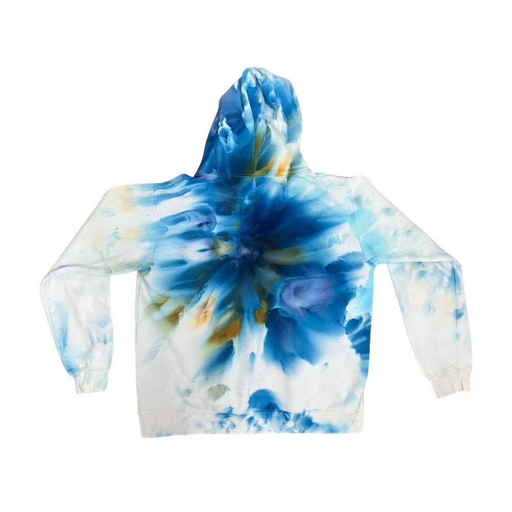 Blue & Gold Spiral Hoodie | XXL