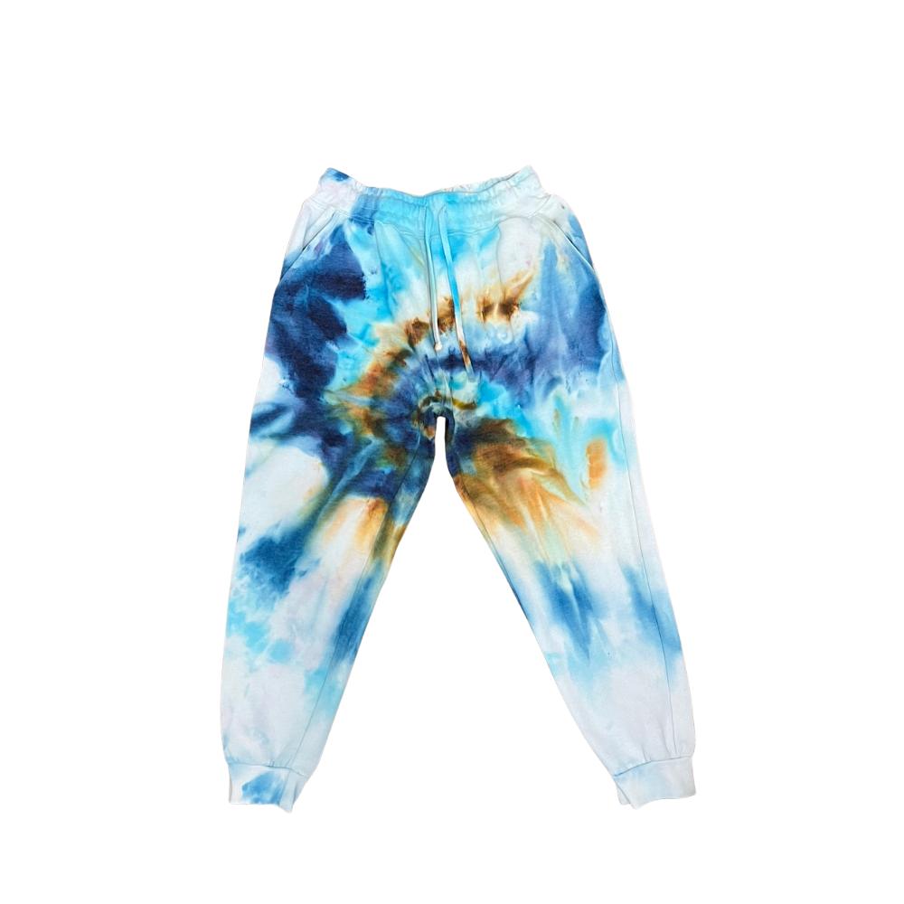 Blue & Gold Spiral Sweatpants | XL
