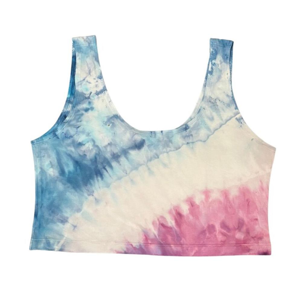 Berry Blue Crop Top | Cotton Spandex | XL