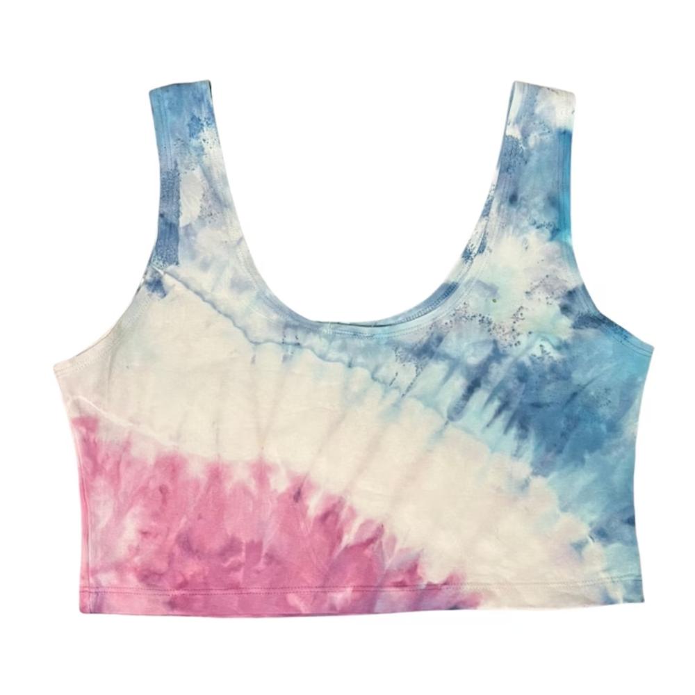 Berry Blue Crop Top | Cotton Spandex | XL