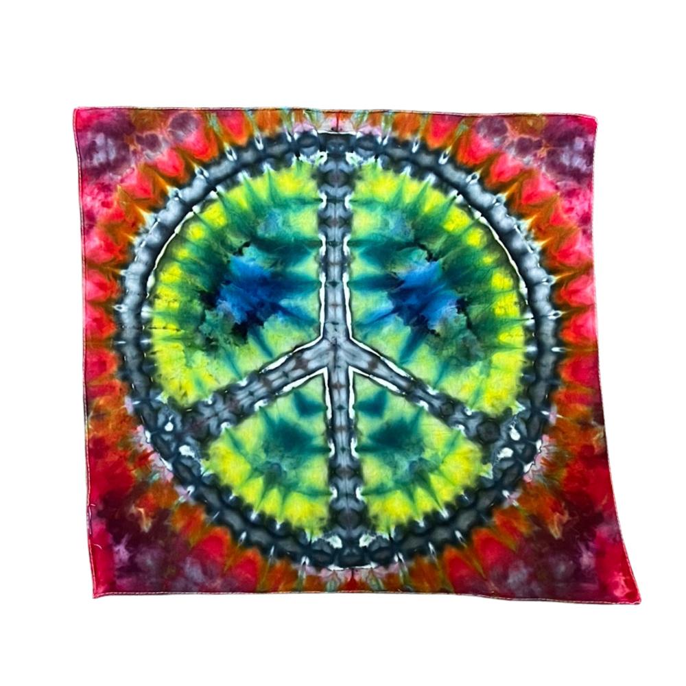 Peace Sign | Square Tie Dye Bandanna