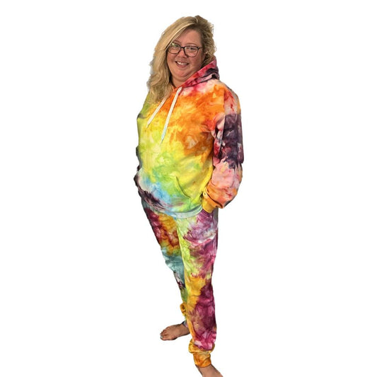 Rainbow Tie Dye Hoody & Pants Combo