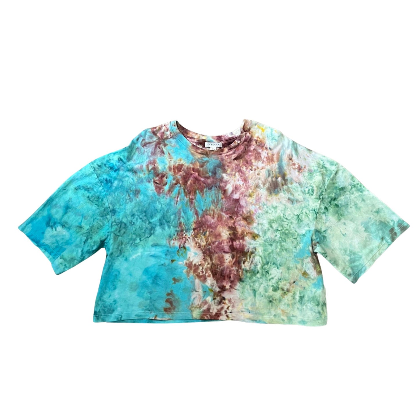Turquoise Tortoise Boxy Crop Top | Size 12
