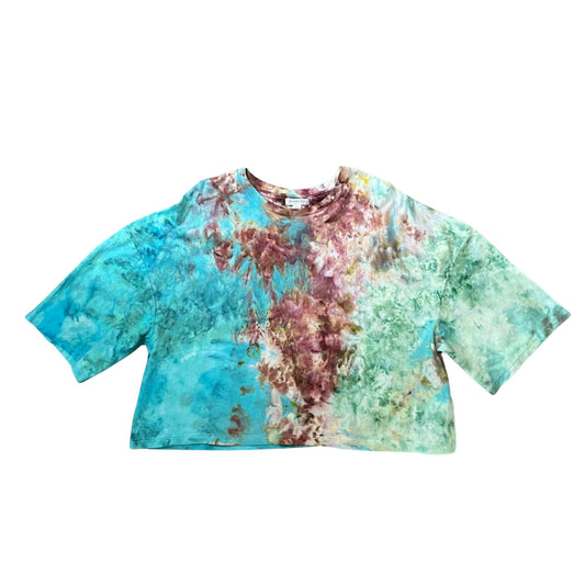 Turquoise Tortoise Boxy Crop Top | Size 12