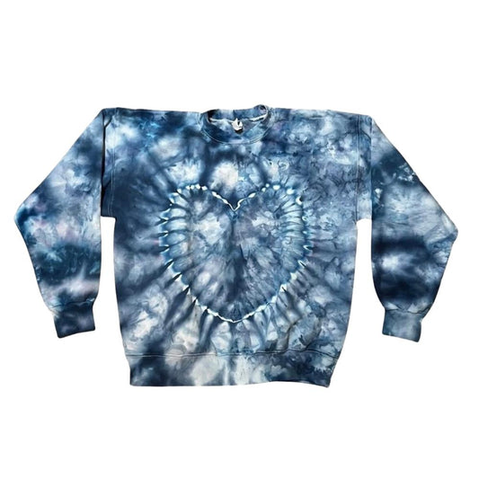 Blue Heart Crewneck Sweatshirt | Medium